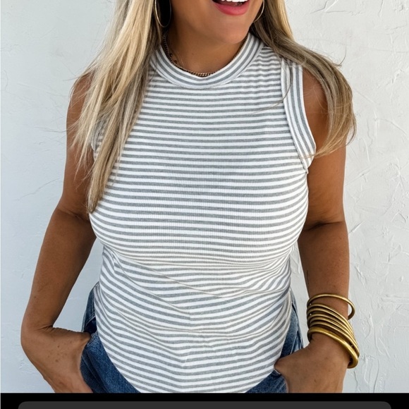 Bianca Ribbed Stripe Tank - 3 color options - Picture 2 of 9